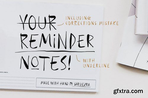 Reminder Notes - Handwritten Font