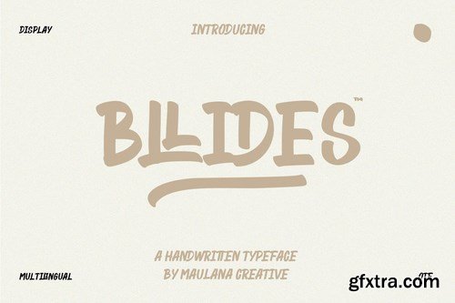 Bllides Handwritten Typeface Font