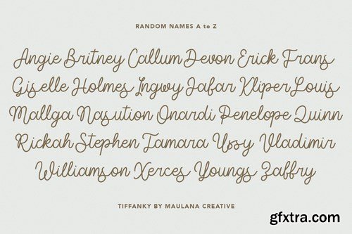 Tiffanky Monoline Cursive Font