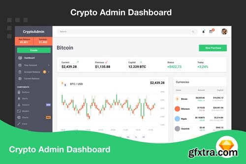 Cryptocurrency Admin Dashboard