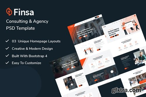 Finsa - Consultancy & Business PSD Template