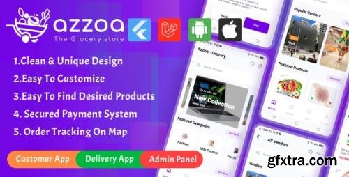 CodeCanyon - Azzoa v4.0.3 - Grocery, MultiShop, eCommerce Flutter Mobile App with Admin Panel - 29704281 - NULLED