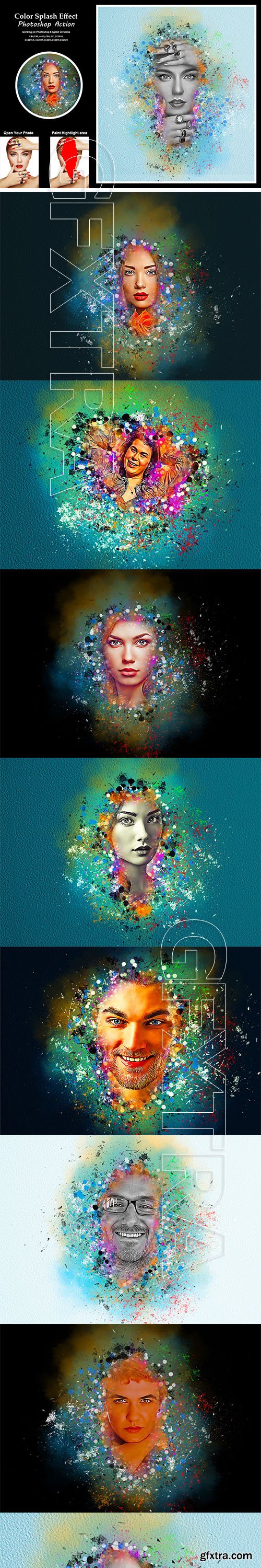 CreativeMarket - Color Splash Effect Photoshop Action 5417413