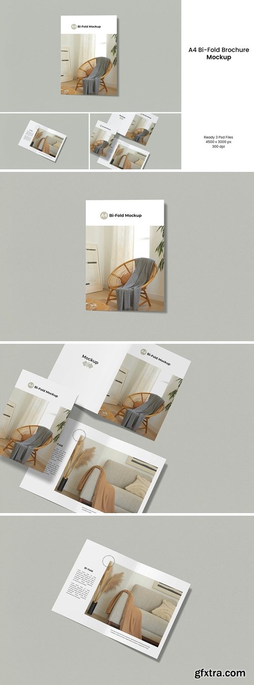 A4 Bi-Fold Brochure Mockup V.2