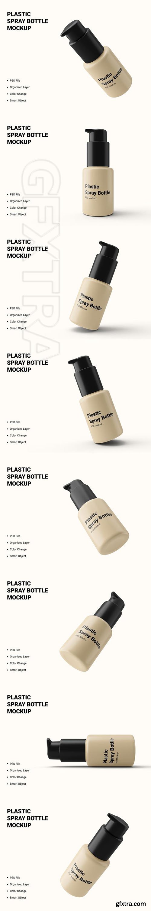 Plastic spray bottle mockup