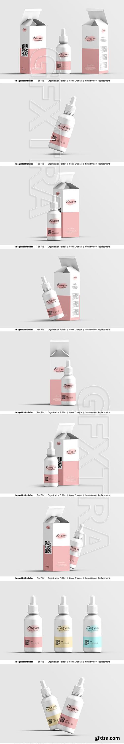 Dropper bottle mockup 15 psd