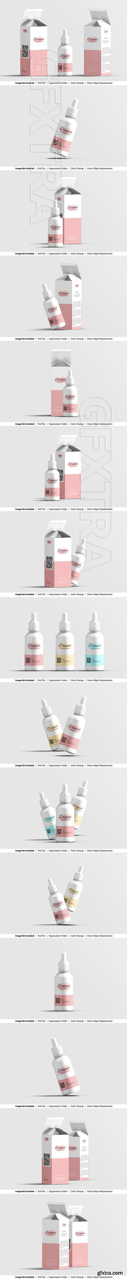 Dropper bottle mockup 15 psd