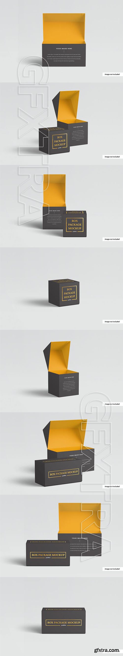 Box packaging mockup