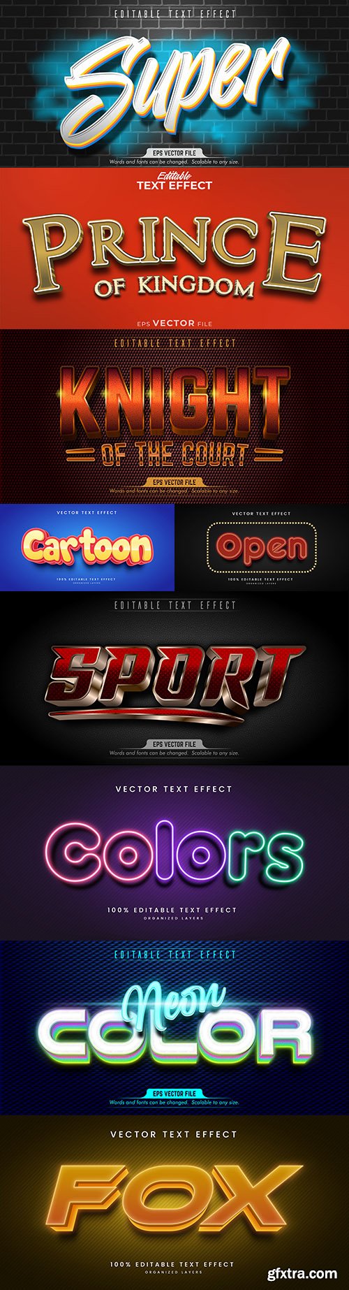 Editable font and 3d effect text design collection illustration 45
