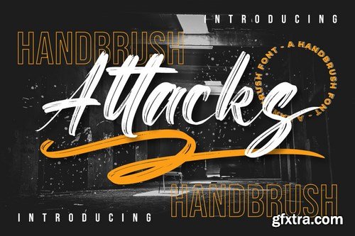 Attacks - Brush Font