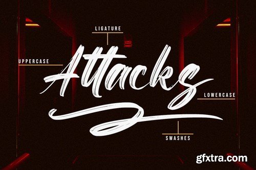 Attacks - Brush Font