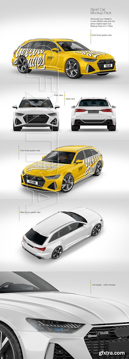 Sport Car Mockup Pack 78957