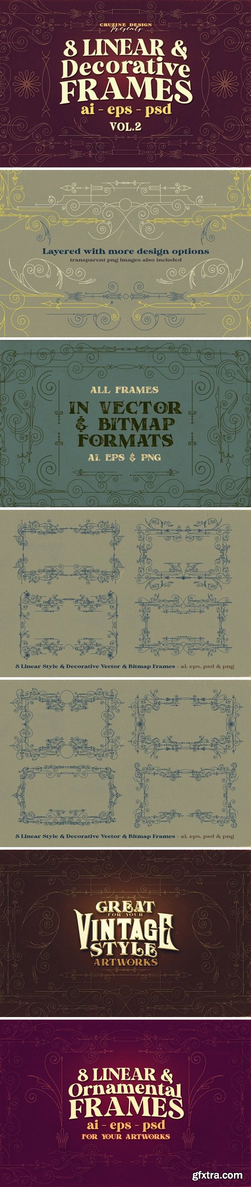 8 Decorative & Linear Frames - Vol.2