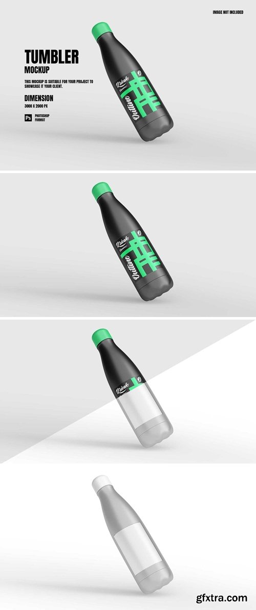 Insulated Vacuum Steel Bottle - Mockup