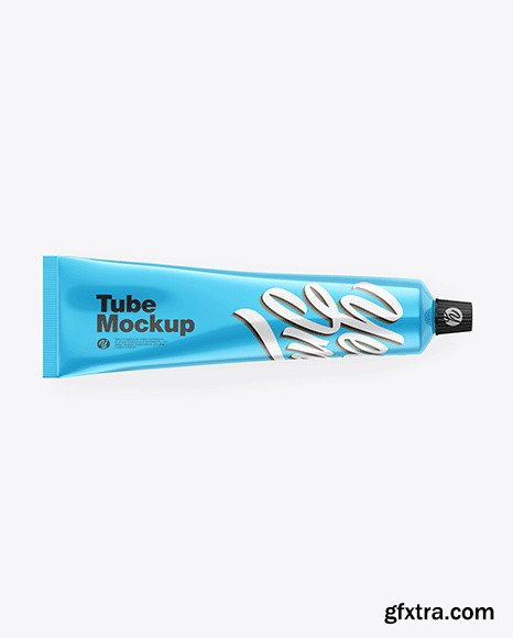 Glossy Metallic Cosmetic Tube Mockup 76587