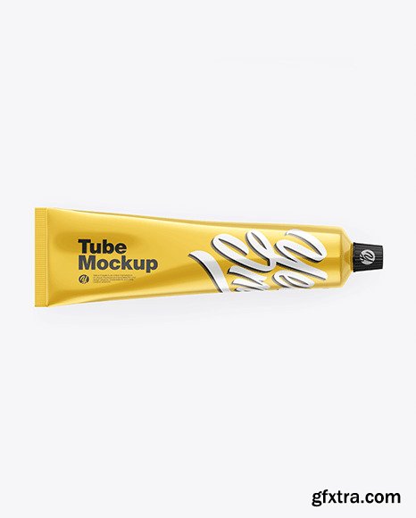 Glossy Metallic Cosmetic Tube Mockup 76587