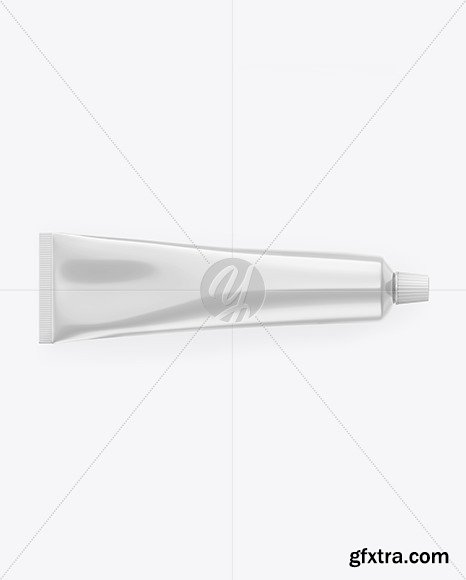 Glossy Metallic Cosmetic Tube Mockup 76587