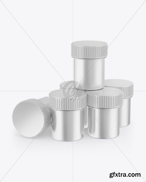 Metallic Paint Jars Mockup 76711