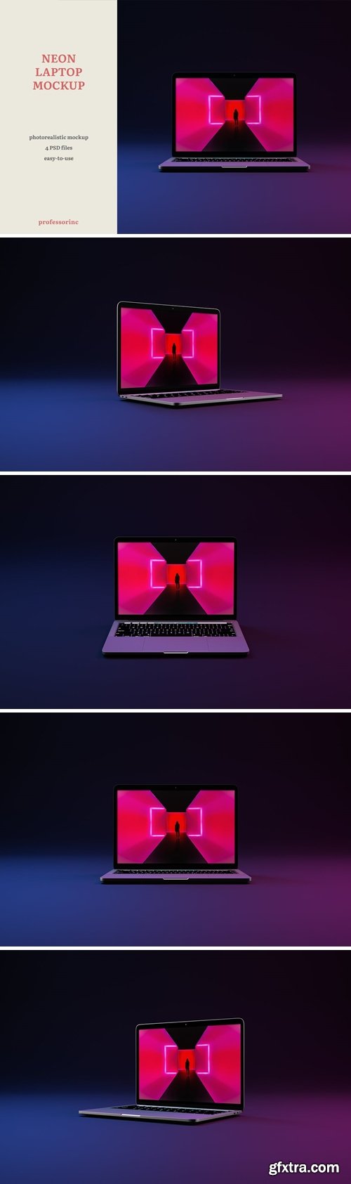 Neon Laptop Mockup