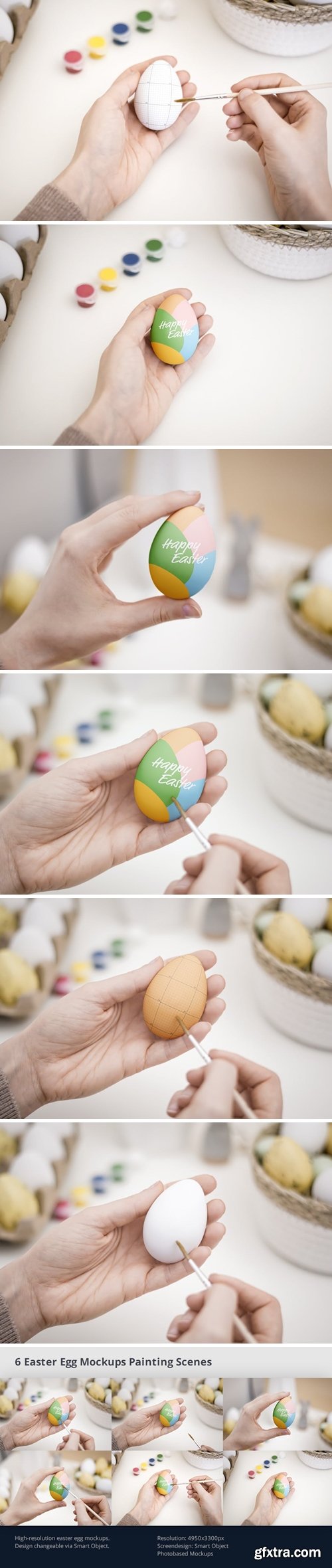 Easter Egg Mockup Painting Scene