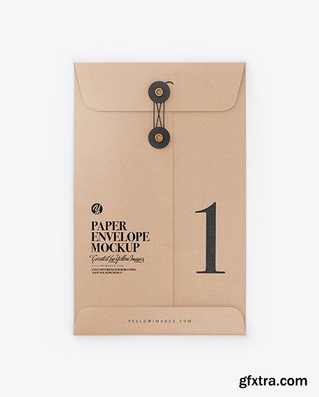 Kraft Paper Envelope With String Mockup 76493