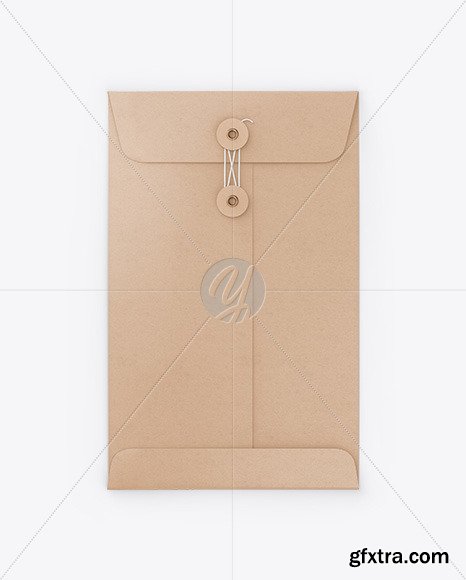 Kraft Paper Envelope With String Mockup 76493