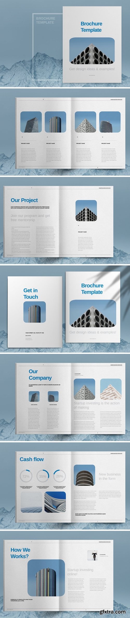 Blue Business Brochure Layout