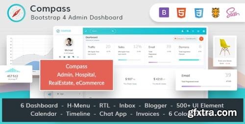 ThemeForest - Compass Bundle v1.7.0 - Bootstrap 4 Admin for Hospital RealEstate eCommerce - 21202530