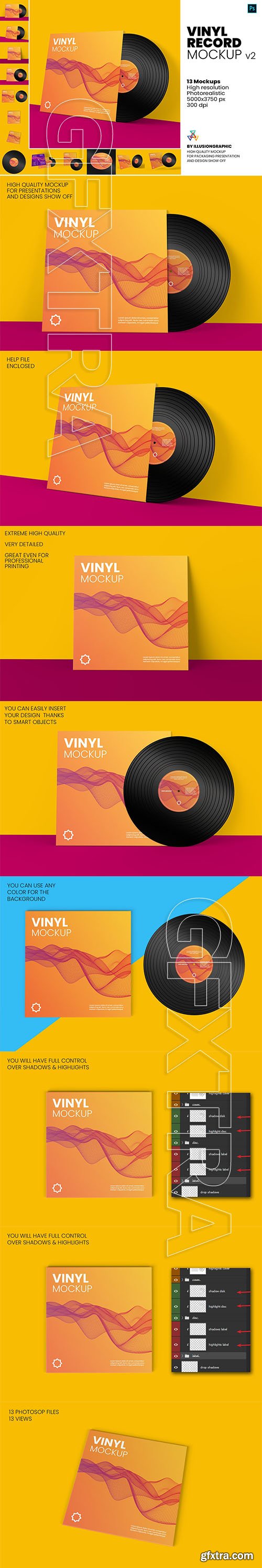 CreativeMarket - Vinyl Record Mockup v.2 5847202