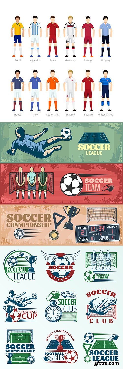 Soccer vector collection