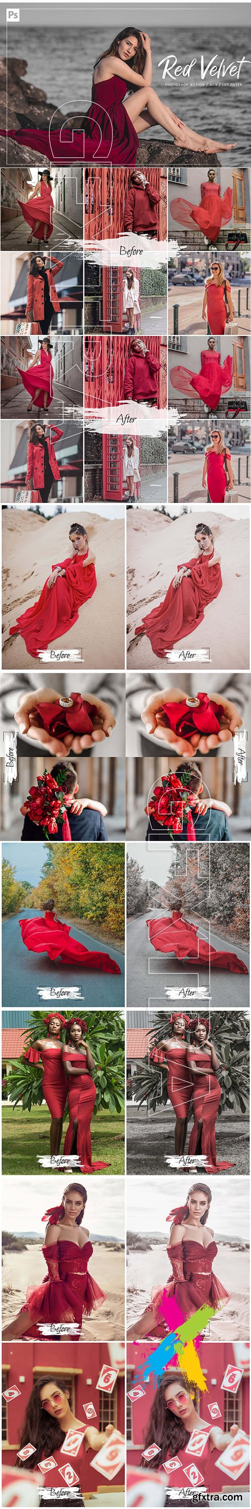 CreativeMarket - 10 Red Velvet Ps Action, ACR, LUT 5892941