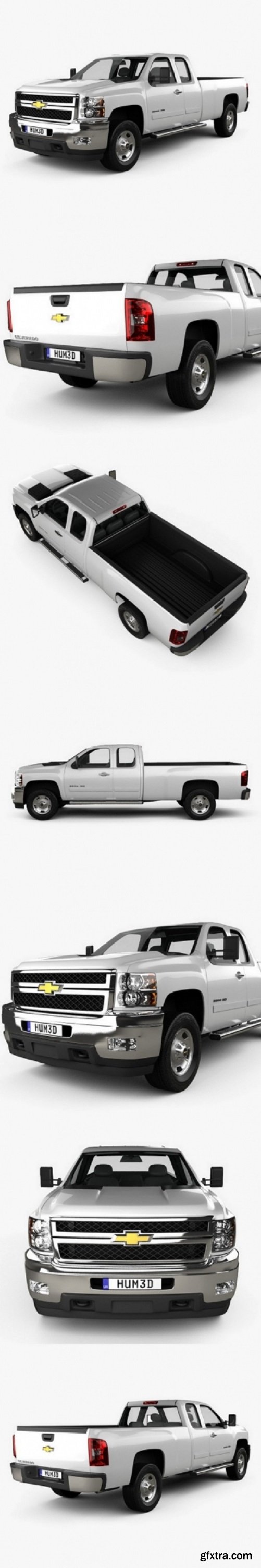 Chevrolet Silverado HD Extended Cab Long Bed 2011 3D model