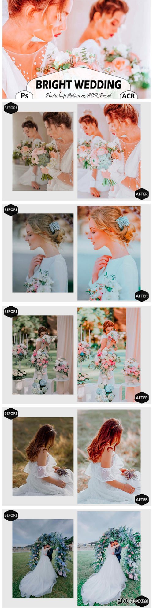 10 Bright Wedding Photoshop Actions 8616148