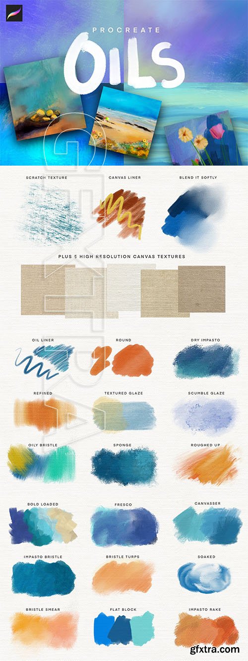 CreativeMarket - Procreate Artist Oil Brushes 5967760