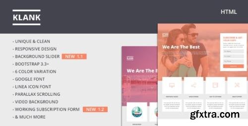 ThemeForest - Klank v1.2 - Multipurpose Landing Page With Bootstrap - 10922812