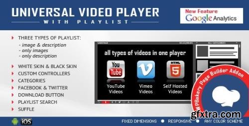 CodeCanyon - Visual Composer Addon - Universal Video Player for WPBakery Page Builder v2.6 - 12288147