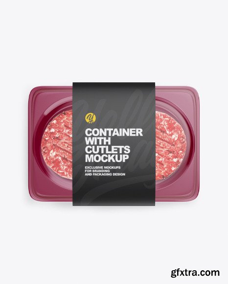 Container with Cutlets Mockup 76542