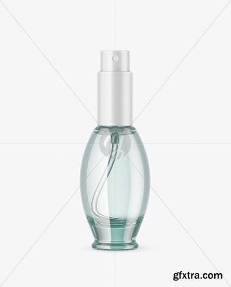 Blue Glass Cosmetic Bottle Mockup 76784