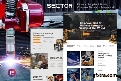 ThemeForest - Sector v1.0.0 - Factory Industry Trading Company Elementor Template Kit - 31209782