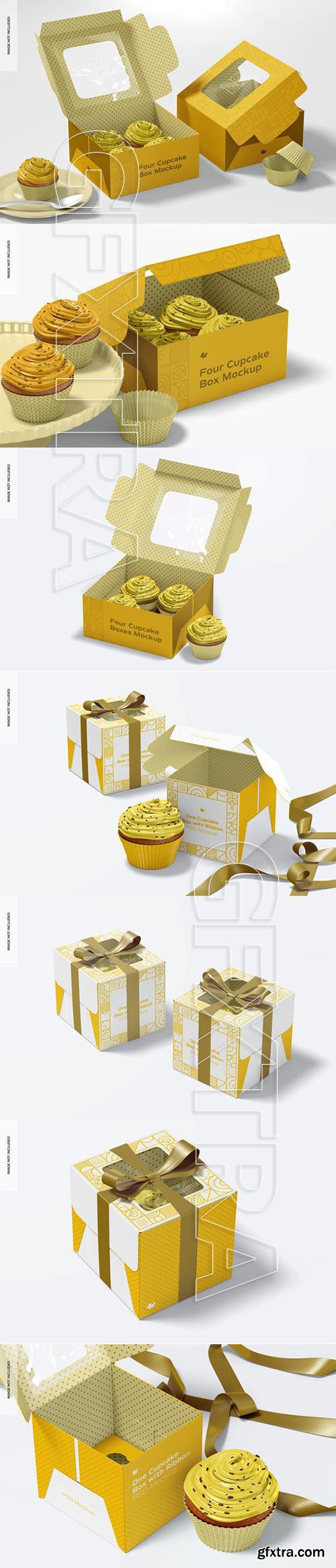 Cupcakes box mockup