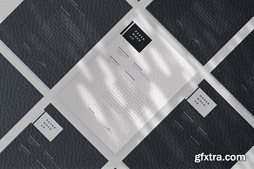 Letter A4 Paper Mockup PSD Template