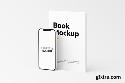 Book & iPhone 12 Mockup CTDC8XA