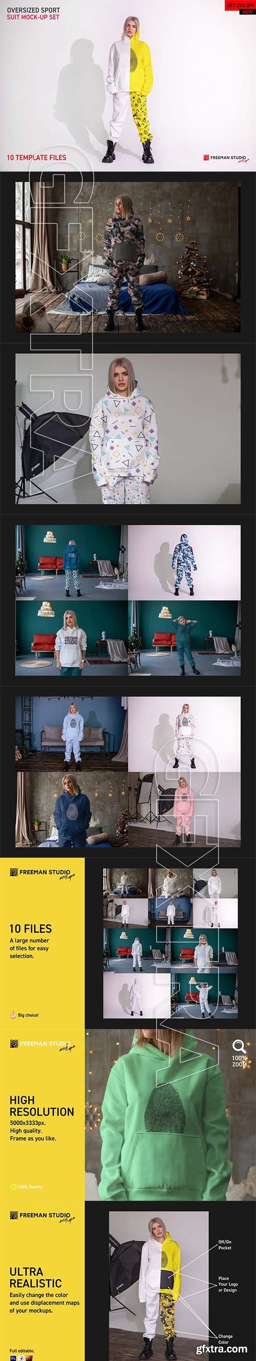 CreativeMarket - Oversized Sport Suit Mock-Up Set 5854984