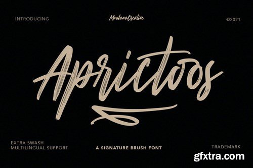 Aprictoos Signature Brush Font