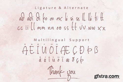 Olliegladies, Chic Handwritten Typeface