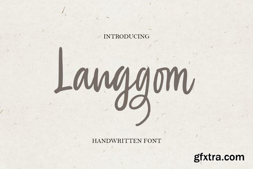 Langgom - Curly Unique Handwritten Font