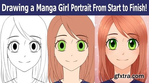 Drawing a Manga Girl Portrait From Start to Finish in ibis Paint X