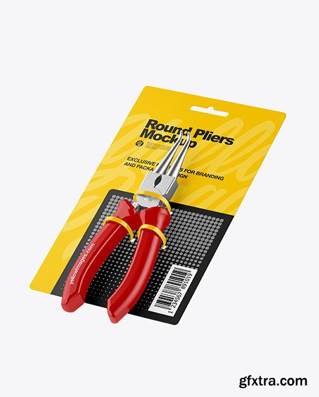 Round Pliers Mockup - Half Side View 76873