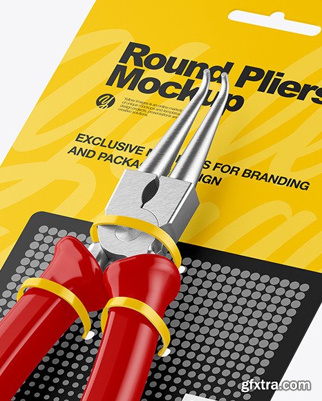 Round Pliers Mockup - Half Side View 76873