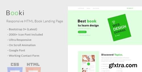 ThemeForest - Booki v1.0 - Responsive HTML Book Landing Page - 21208913
